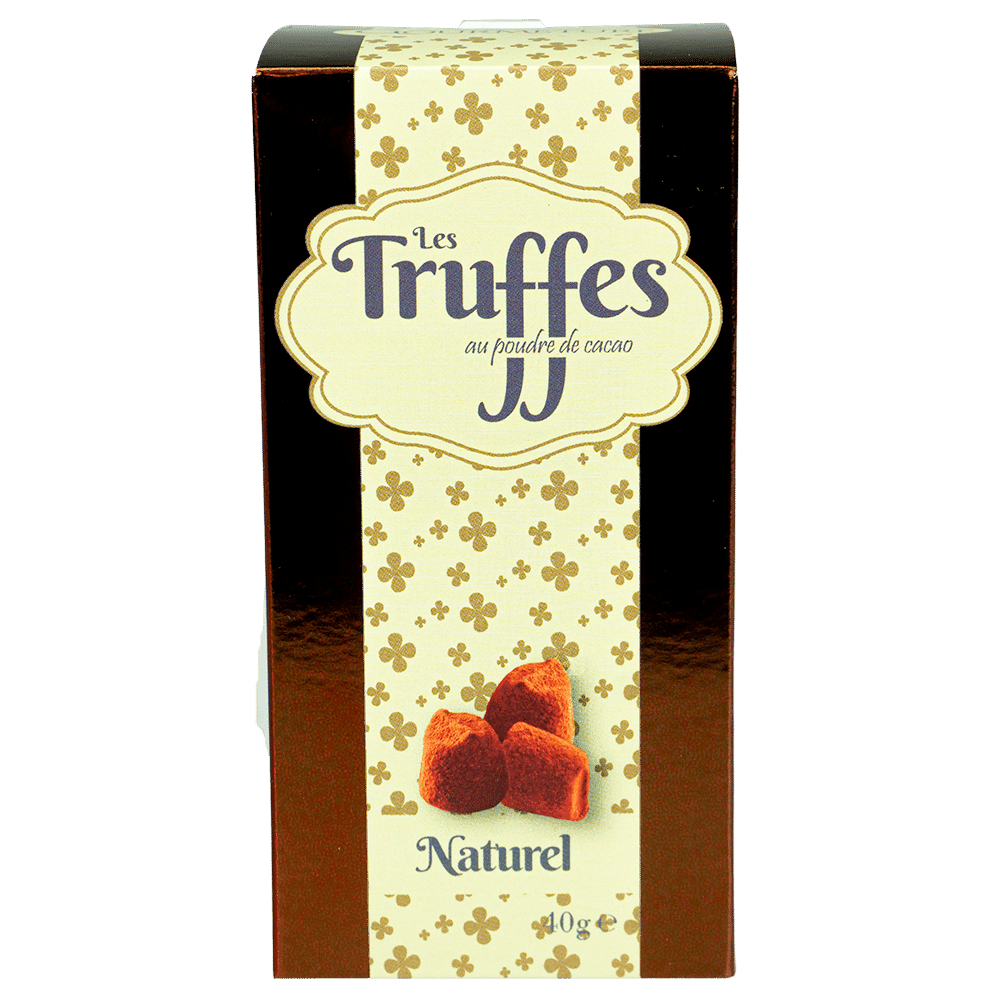 Les Truffes, chokoladetr�fler, naturel, 40g
