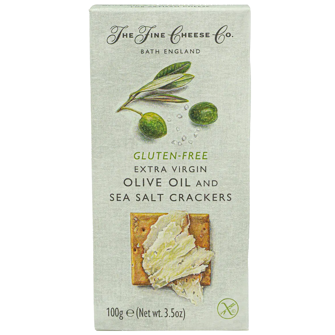Glutenfri Crackers med olivenolie og havsalt, 100 g