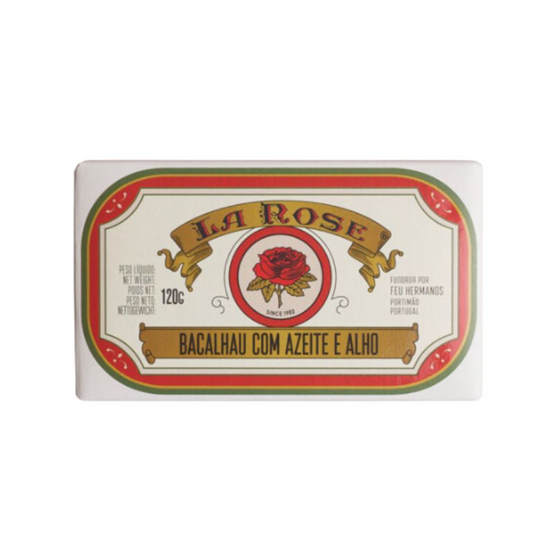 La Rose Bacalhau, torsk i olivenolie med hvidl�g, 120 g