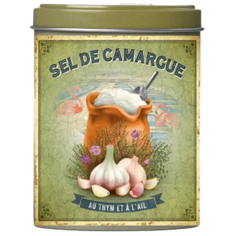 PGI Fleur de sel med timian og hvidl�g fra Camargue Provence, str�d�se