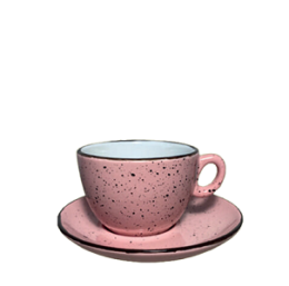 Cappucinokop, pink iris prikker