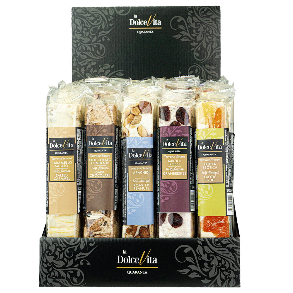 Bl�d Italiensk nougatbar, 100 g 5 varianter