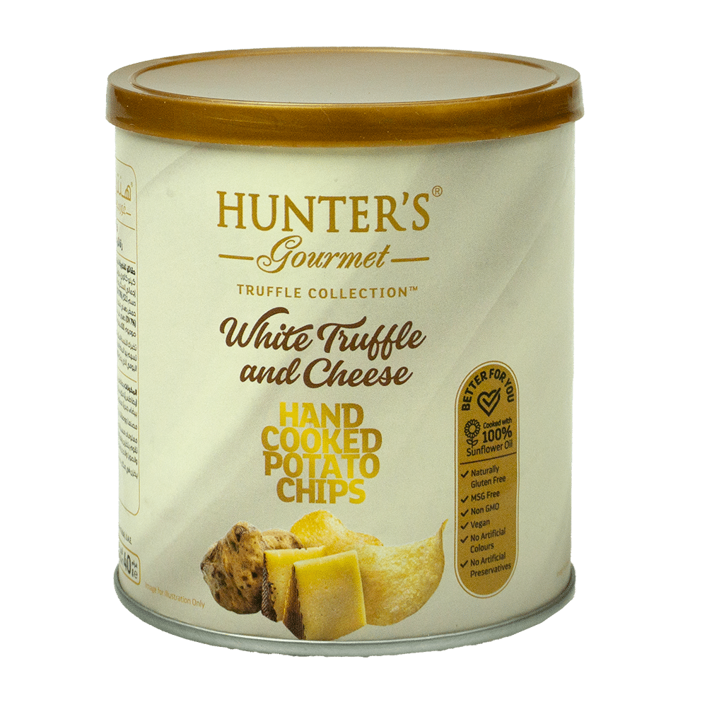Kartoffelchips med hvid trffel og ost, 40 g