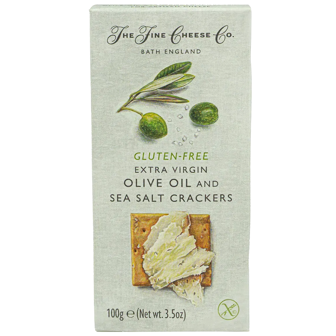Glutenfri Crackers med olivenolie og havsalt, 100 g