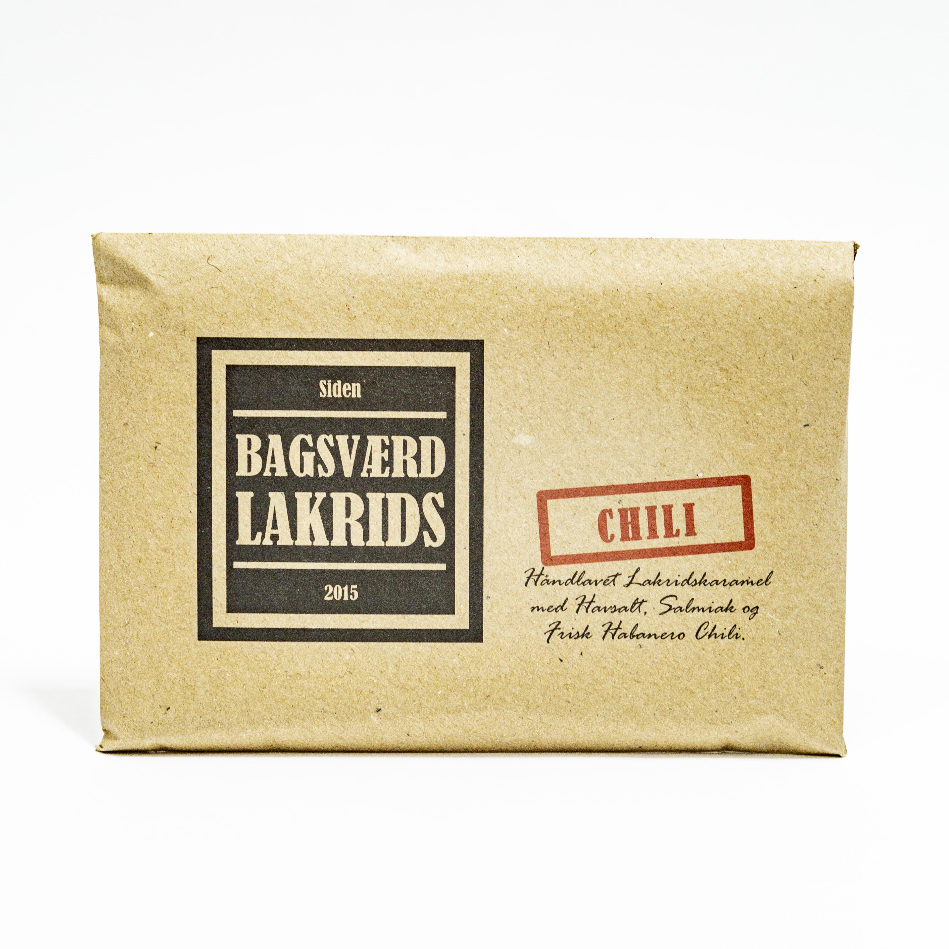 Bagsvrd Hndlavet Lakridskaramel - Chili 160gr