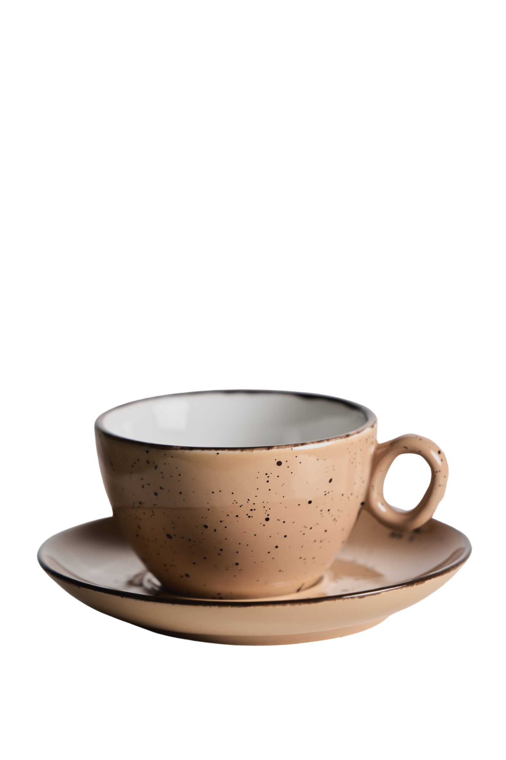 Cappucinokop, lysbrun iris prikker