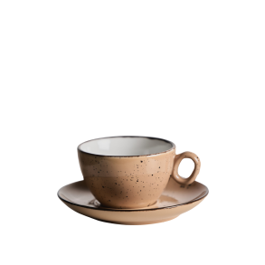 Cappucinokop, lysbrun iris prikker