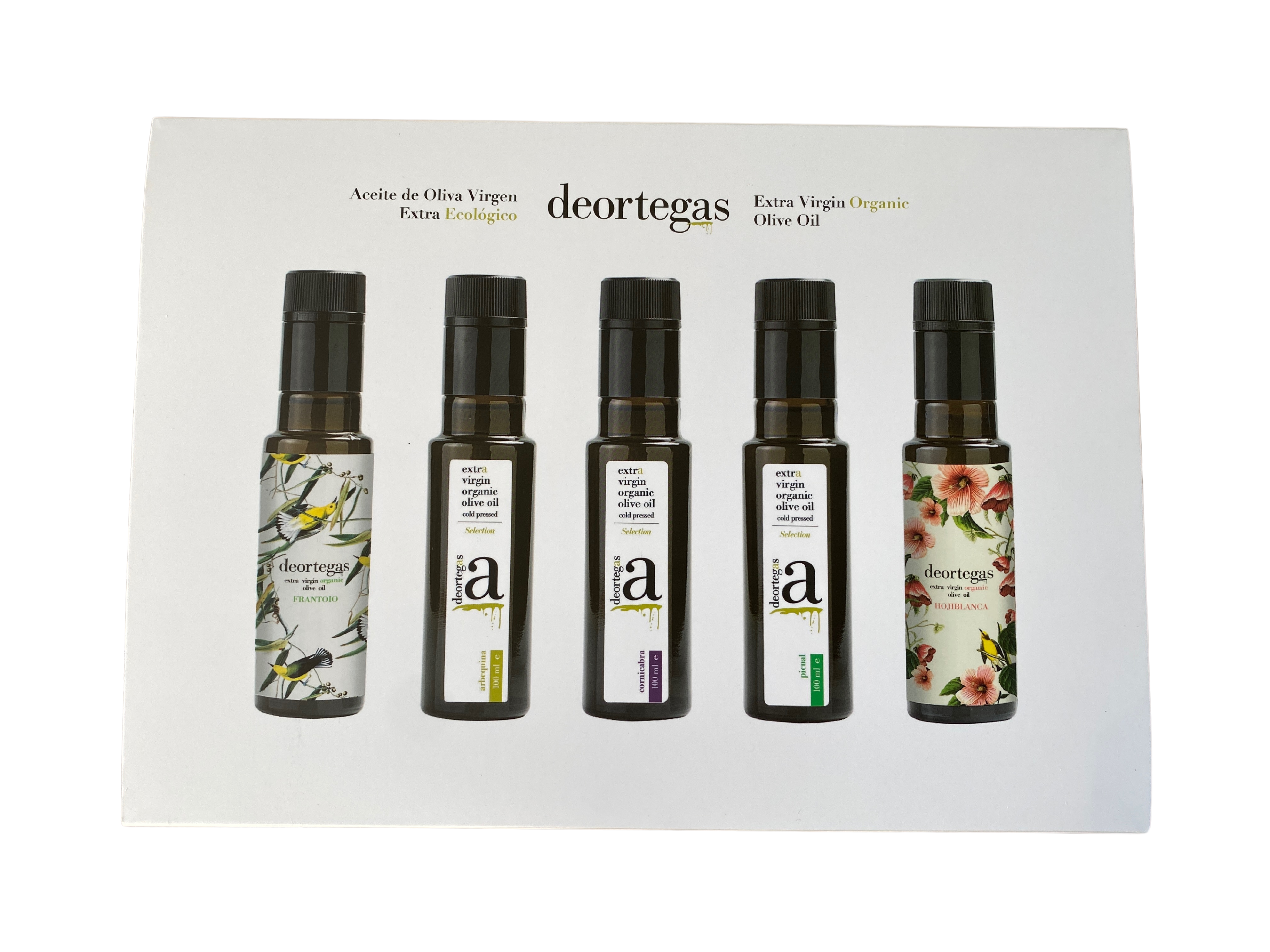 Gaveske - smagekasse 5 x ekstra jomfru olivenolie. ko