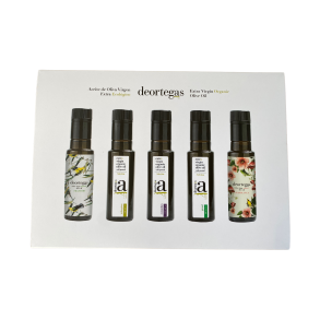 Gaveske - smagekasse 5 x ekstra jomfru olivenolie. ko