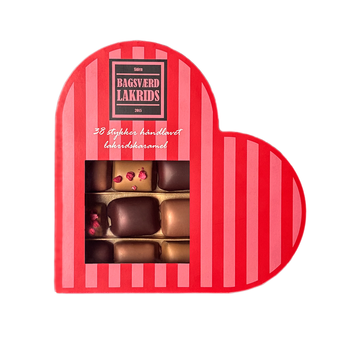 Bagsv�rd Lakrids hjerte�ske, 38 stykker, 380 gr.