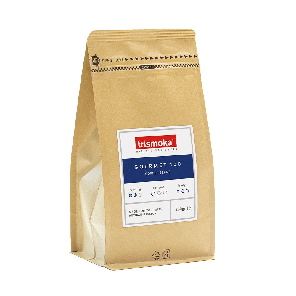 Trismoka Gourmet 100, hele kaffebnner, 250 g