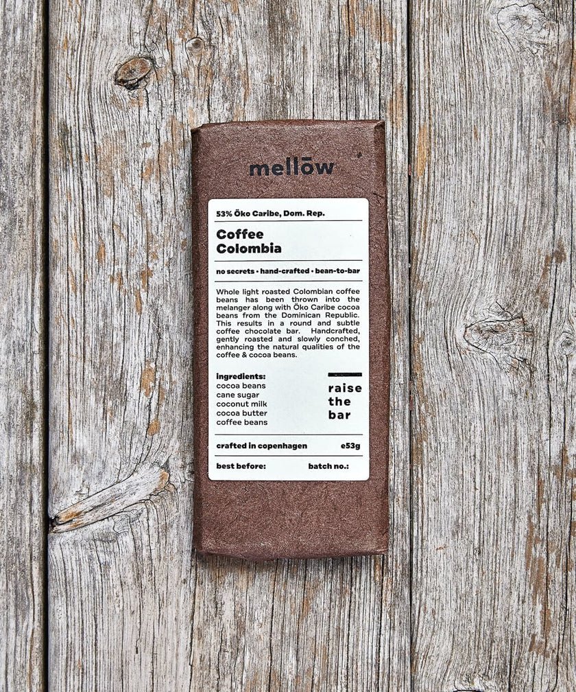 Chocolate bar with coffee, 53 g kologisk