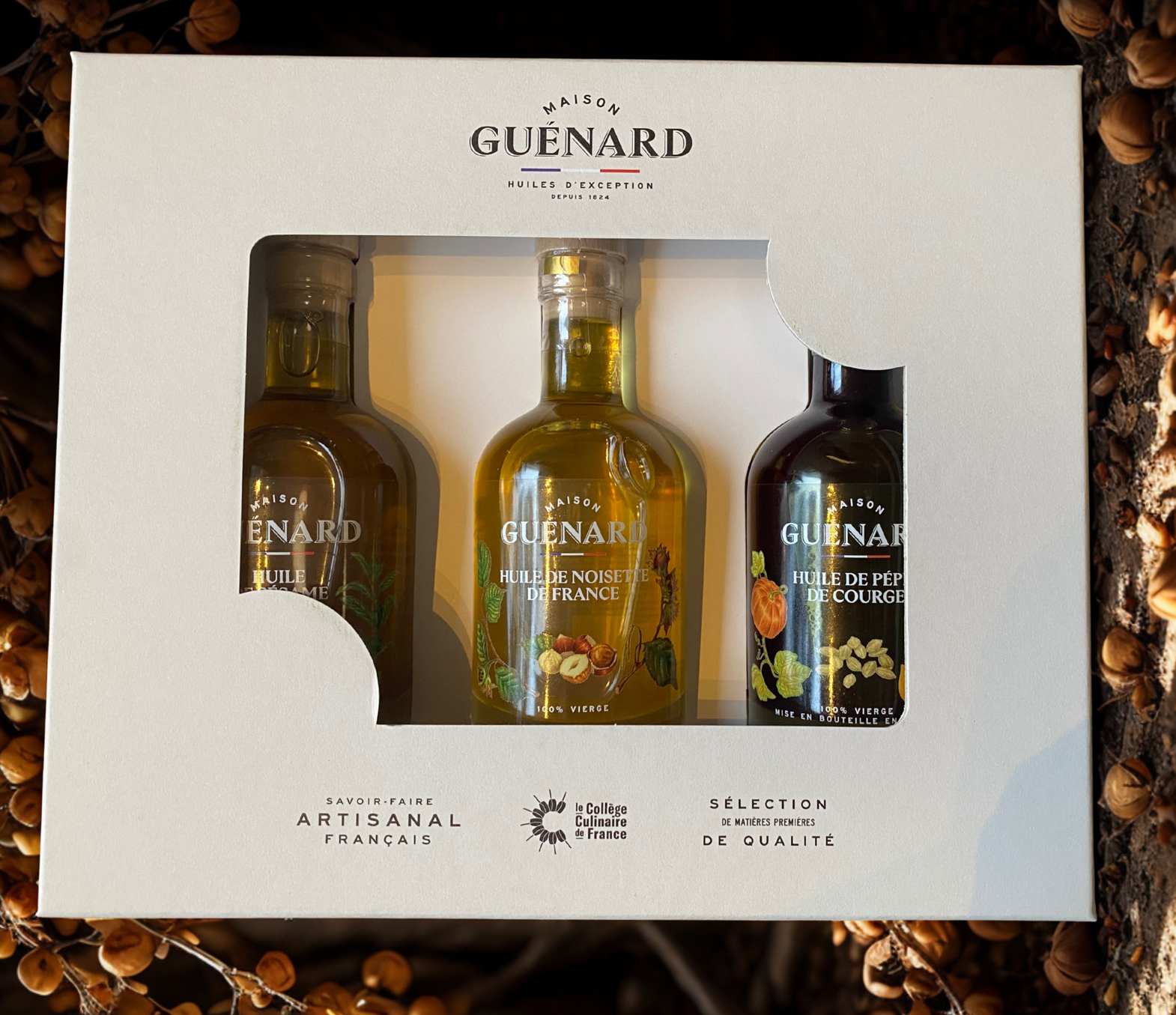 Gaveske med 3 valgfri olier fra Masion Gurand