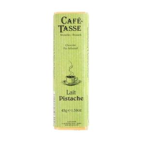 Cafe-Tasse Bar m�lkechokolade og pistacien�dde creme 45g