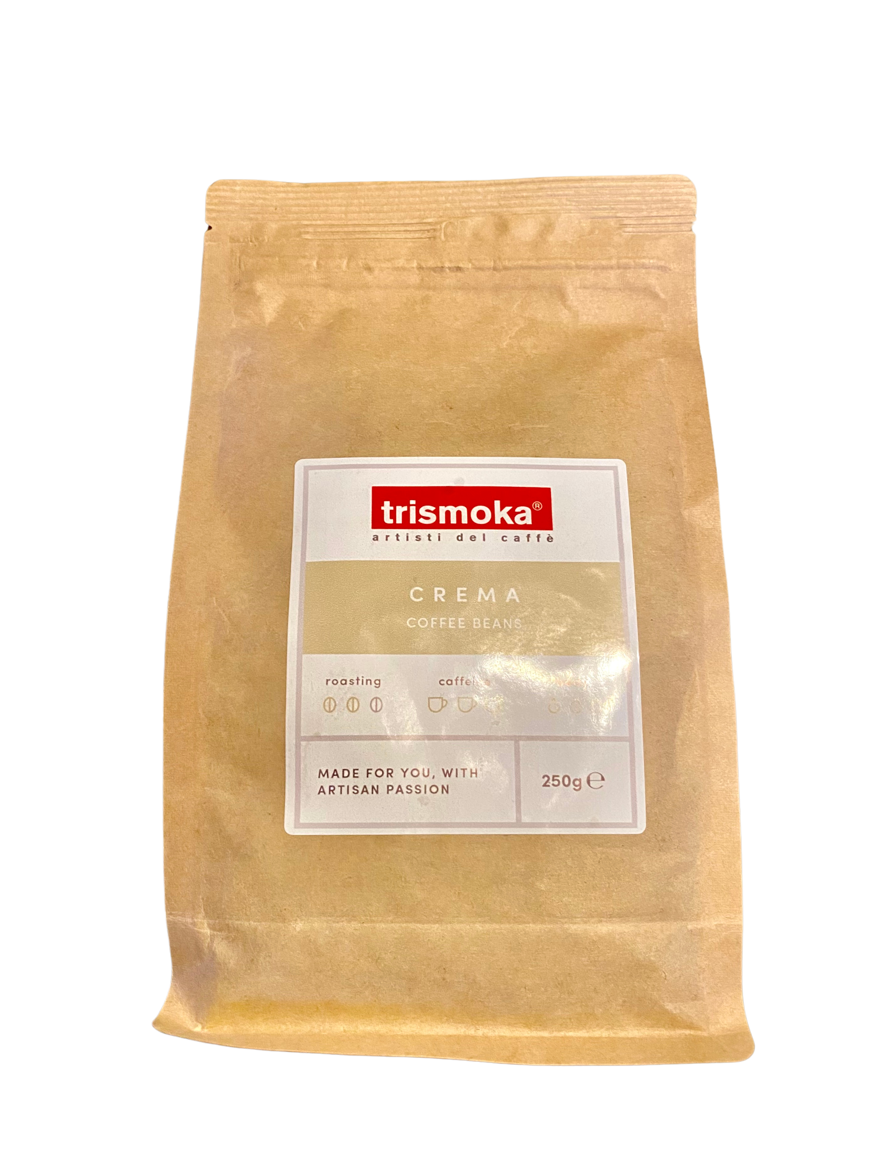 Trismoka Crema, hele kaffebnner, 250 g