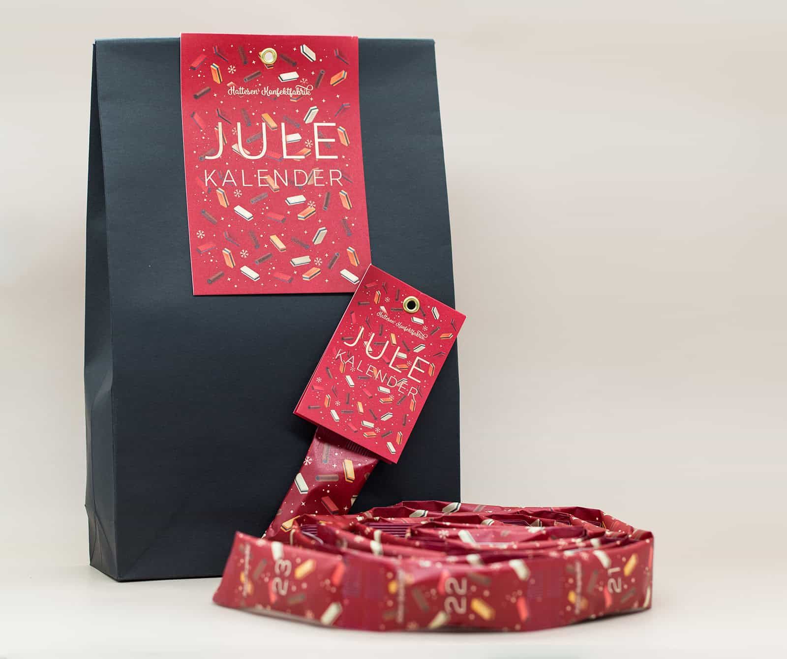 rets julekalender 2025 fra Hattesens Konfektfabrik 220 g, 