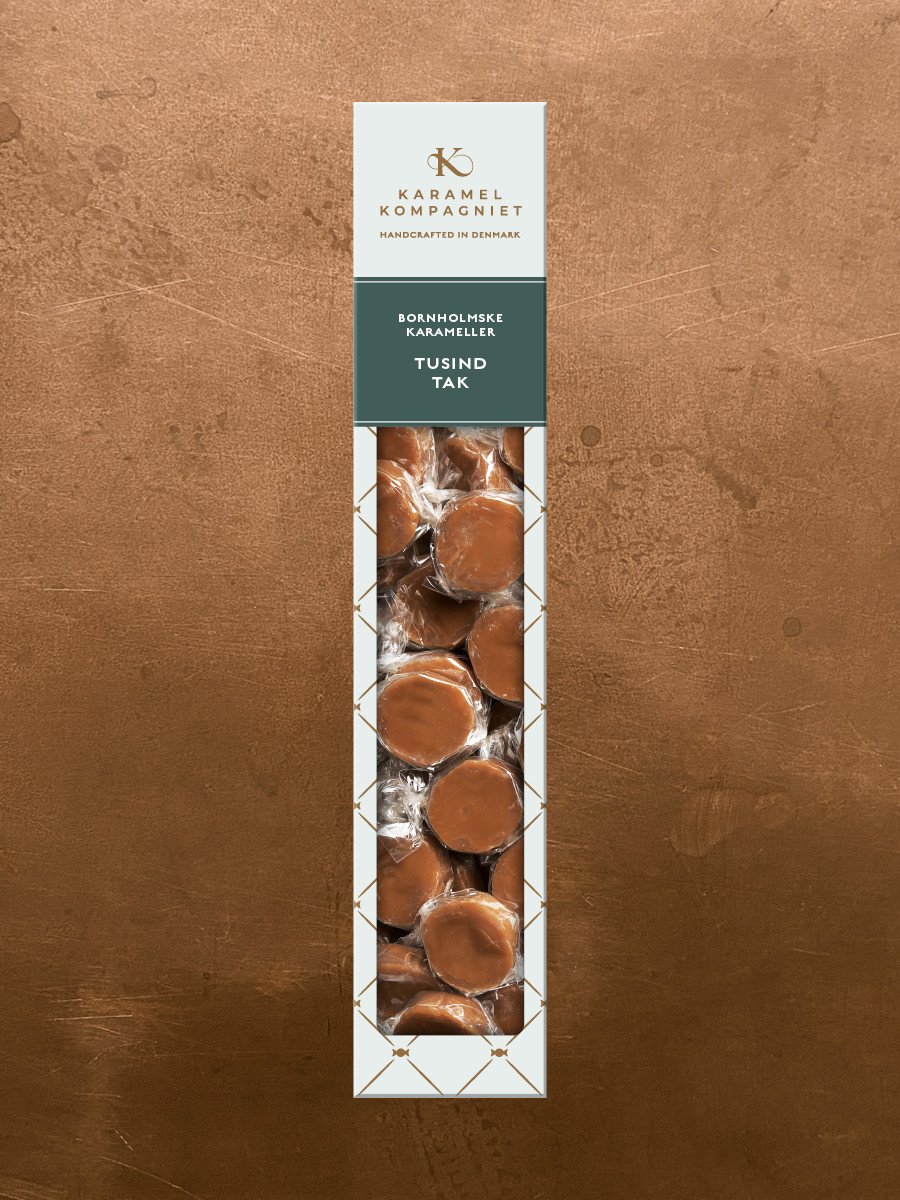Tusind Tak -  Bornholmske karameller fra Karamelkompagniet, 216 g